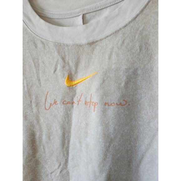 Nike XL Winged Goddess of Victory Short Sleeve Bodysuit One Piece Top Cream - Picture 4 of 8